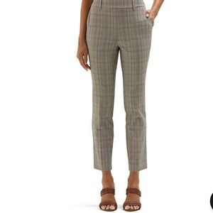 Rafaella Women's Pull-On Stretch Ankle Pant Size 18 Plaid